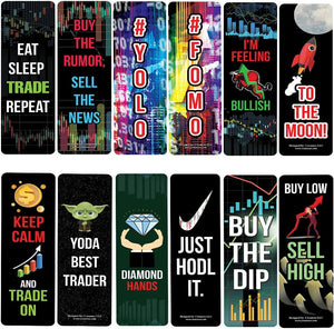 Stock Trading Bookmarks Cards (2-Sets X 6 Cards)