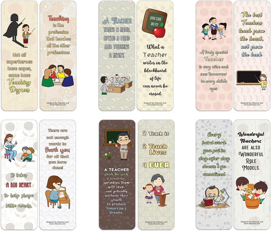 Teacher Appreciation Bookmarks (60-Packs)