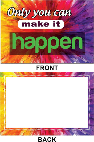 Colorful Uplifting Positive Postcards (12 Pack) - Unique Cool Giveaways for Kids, Adults, Boys,Girls,Womenâ€“ Great Greeting Cards Collection Set