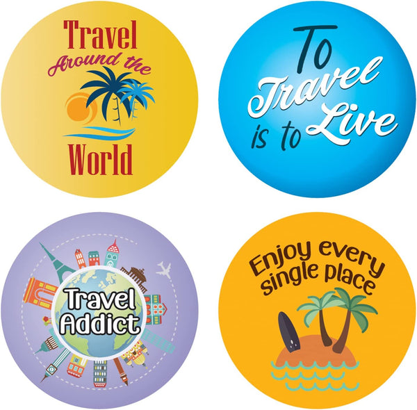 Creanoso Travel Goals Sticker (5 Sets X 16 Designs) â€“ Sticker Card Giveaways for Kids â€“ Awesome Stocking Stuffers Gifts for Boys & Girls â€“ Classroom Home Rewards Enticements