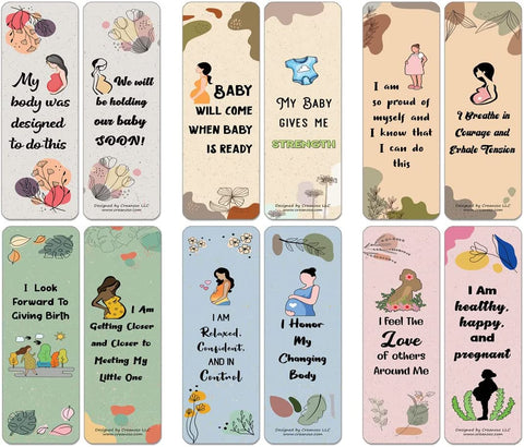 Affirmation Bookmarks for Pregnant Mothers (5-Sets X 6 Cards)