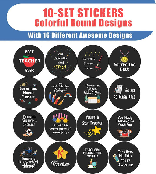 Teacher Appreciation Stickers Series 2 (10 Sets X 16 Designs)