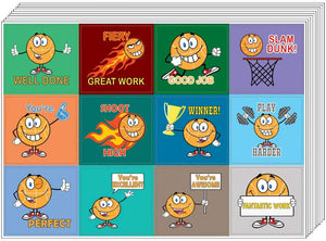 Creanoso Motivational Basketball Sport Series Stickers - Stickies for Boys, Girls, Kids