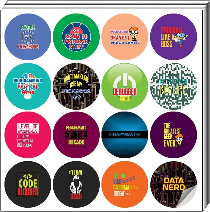 I am a Programmer Stickers (10 Sets X 16 Designs)