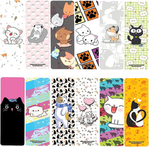 Cat Designs Bookmarks (10-Sets X 6 Cards)