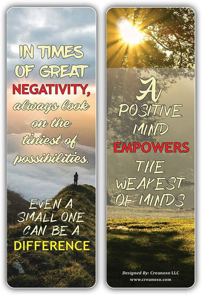 Creanoso Stay Positive Quotes Sun Bookmarks (60-Pack) Ã¢â‚¬â€œ Great Party Favors Card Set Ã¢â‚¬â€œ Epic Collection Set Book Page Clippers Ã¢â‚¬â€œ Cool Gifts for Men, Women, Teens, Bookworms Ã¢â‚¬â€œ DIY Kit Ã¢â‚¬â€œ Teacher Rewards