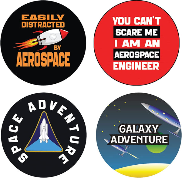 Creanoso Aerospace Stickers (10 Sets X 16 Designs) â€“ Sticker Card for Kids â€“ Awesome Stocking Stuffers Gifts for Boys & Girls â€“ Classroom Home Rewards Enticements