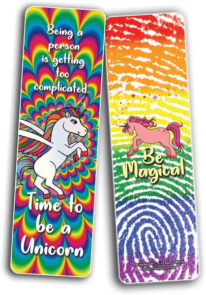 Unicorn and Rainbow Bookmarks (10-Sets X 6 Cards)