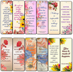 Creanoso Floral Inspirational Motivational Quote Bookmarks (30-Pack) Ã¢â‚¬â€œ Powerful Lady Sayings About Character Ã¢â‚¬â€œ Stocking Stuffers Gift for Women, Ladies, Girls, Wife