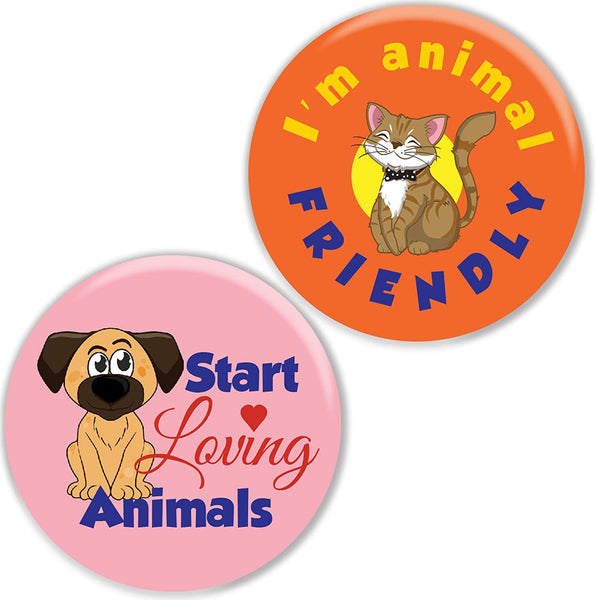 Stop Animal Abuse Pinback Buttons (10 Pack)