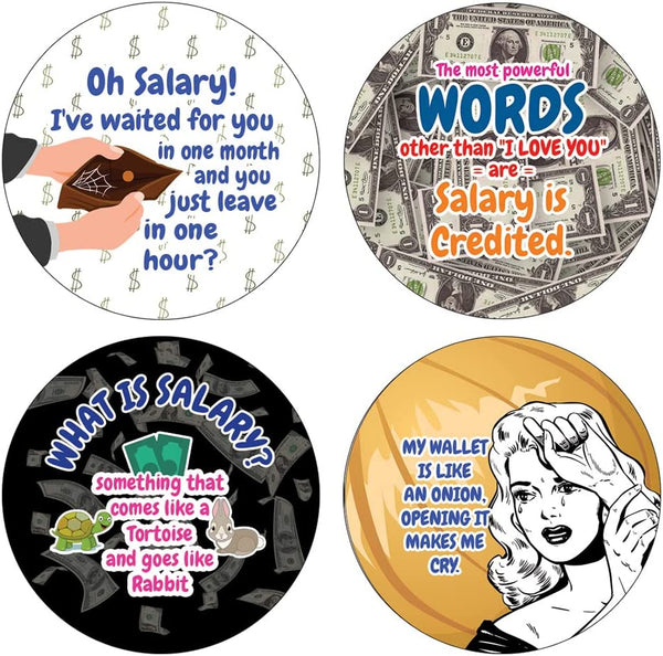 Funny Salary Quotes Sticker (5 Sets X 16 Designs)