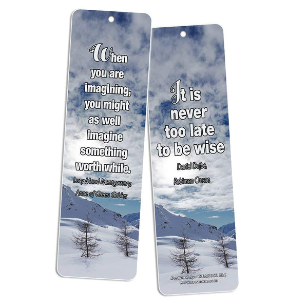 Creanoso Classic Literary Inspirational Quotes Bookmarks (60-Pack) - Bibliophile Gifts - Assorted