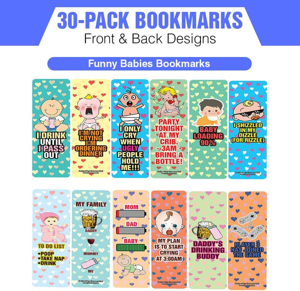 Funny Babies Bookmarks (5-Sets X 6 Cards)