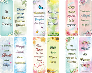 Creanoso In Loving Memory Bookmarks (5-Sets X 6 Cards) â€“ Daily Inspirational Card Set â€“ Interesting Book Page Clippers â€“ Great Gifts for Adults and Teens