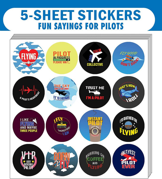 I am a Pilot Stickers (5 Sets X 16 Designs)