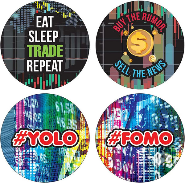 Stock Trading Stickers (10 Sets X 16 Designs)