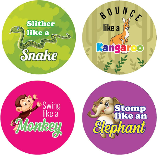 Safari Animals Stickers (5 Sets X 16 Designs)