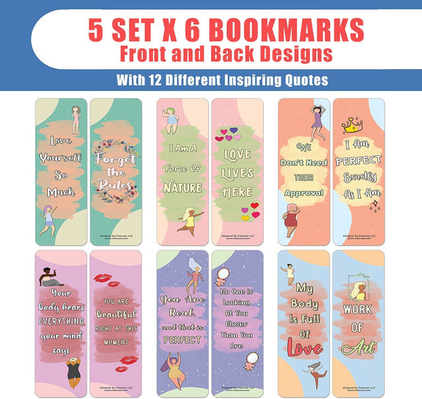 Body Positivity for Women Bookmarks Series 2 (5-Sets X 6 Cards)