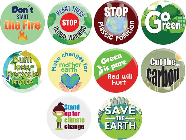 Stop Global Warming Pinback Buttons (10 Pack)