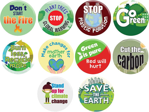 Stop Global Warming Pinback Buttons (10 Pack)