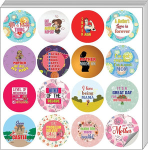 Creanoso I Am A Caring Mother Stickers (5 Sets X 16 Designs) â€“ Sticker Card Giveaways for Mothers â€“ Awesome Stocking Stuffers Gifts for Mothers and Expectant Mothers