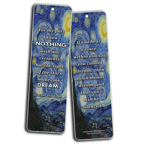 Creanoso Inspirational Quotes Bookmarks (60-Pack) - Dream Big Quotes - Encouragement Gifts