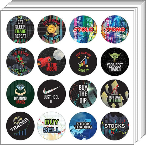 Stock Trading Stickers (5 Sets X 16 Designs)