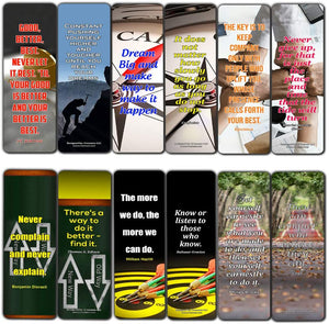 Motivate Yourself And Make Things Happen Bookmarks Cards (30-Pack) - Self Growth Performance Motivational Bookmarker - Stocking Stuffers for Friends Co-Workers Adults Teens Employees Sports Book Club