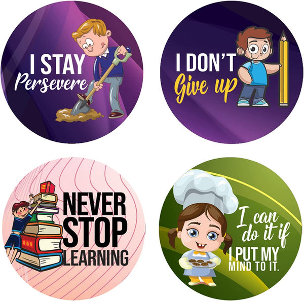 Creanoso I can persevere Quotes Stickers (5 Sets X 16 Designs) â€“ Sticker Card Giveaways for Kids â€“ Awesome Stocking Stuffers Gifts for Boys & Girls â€“ Classroom Home Rewards Enticements
