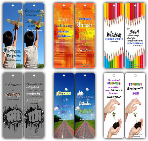 Colorful Inspirational and Motivational Quotes Bookmarks (60-Pack)