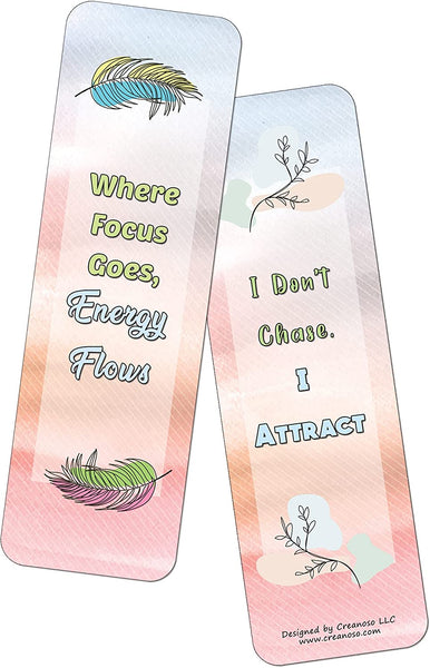 Positive Manifestation Bookmarks (2-Sets X 6 Cards)
