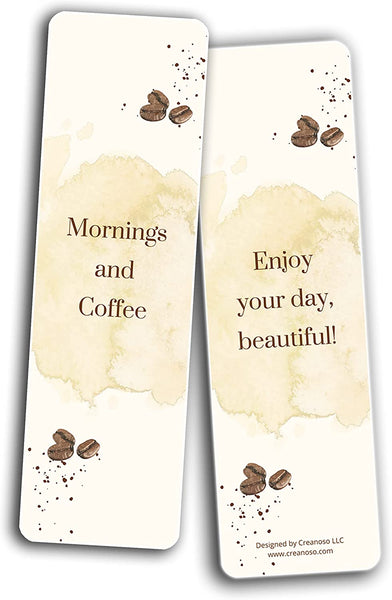 Creanoso Daily Inspirational Greetings Bookmarks (2-Sets X 6 Cards) â€“ Daily Inspirational Card Set â€“ Interesting Book Page Clippers â€“ Great Gifts for Adults and Teens
