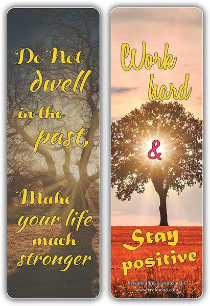 Creanoso Stay Positive Quotes Sun Bookmarks (60-Pack) Ã¢â‚¬â€œ Great Party Favors Card Set Ã¢â‚¬â€œ Epic Collection Set Book Page Clippers Ã¢â‚¬â€œ Cool Gifts for Men, Women, Teens, Bookworms Ã¢â‚¬â€œ DIY Kit Ã¢â‚¬â€œ Teacher Rewards