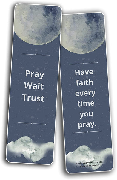 Creanoso Keep the Faith Bookmarks (5-Sets X 6 Cards) â€“ Daily Inspirational Card Set â€“ Interesting Book Page Clippers â€“ Great Gifts for Adults and Teens