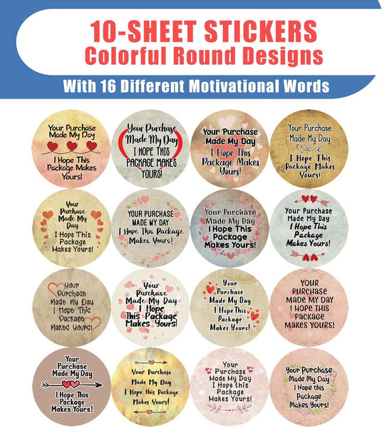 Small Business Thank You Stickers Series 2 (10-Sheet)
