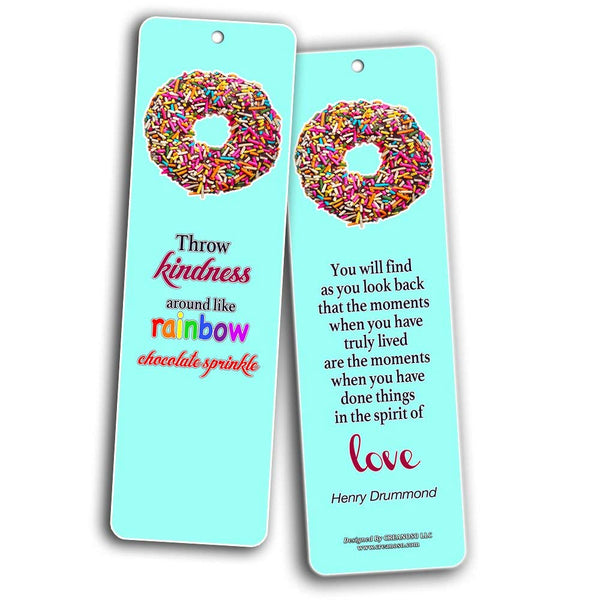 Creanoso Inspirational Bookmark Cards (60-Pack) - Kindness Quotes - Great Gift Ideas Set