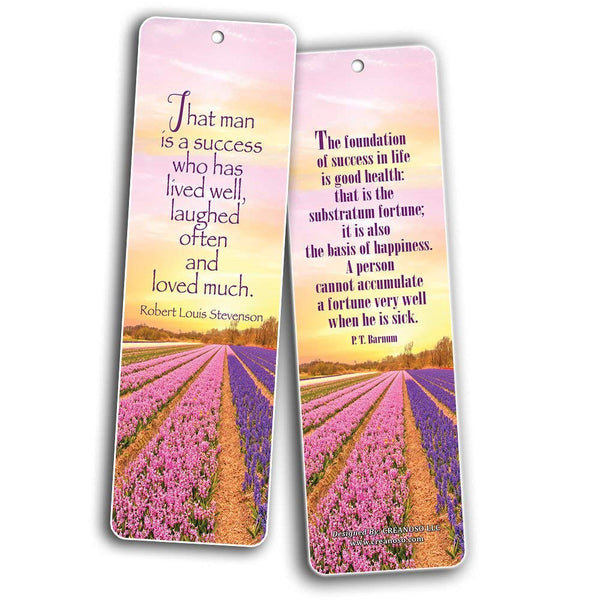 Creanoso Inspirational Quotes Bookmarks (60-Pack) - Favorite Success Quote and Sayings - Assortment