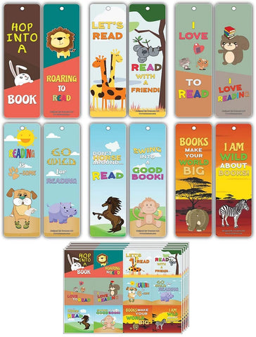 Creanoso Educational Motivational Quote Bookmarks for Kids (60-Pack) ÃƒÂ¢Ã¢â€šÂ¬Ã¢â‚¬Å“ Assorted Bookmark Cards + Bundled With 60 Motivational Quote Stickers Bundle ÃƒÂ¢Ã¢â€šÂ¬Ã¢â‚¬Å“ Classroom Teacher Rewards for Children