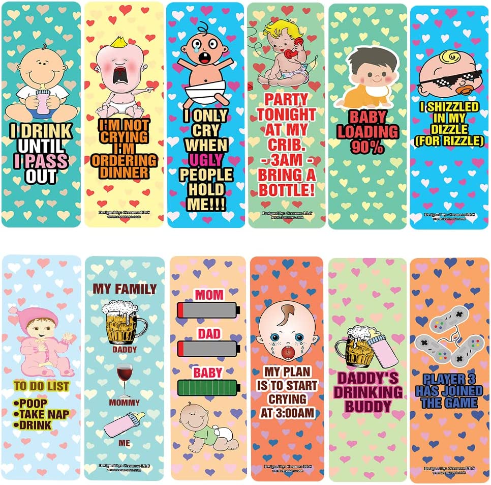 Funny Babies Bookmarks (10-Sets X 6 Cards)