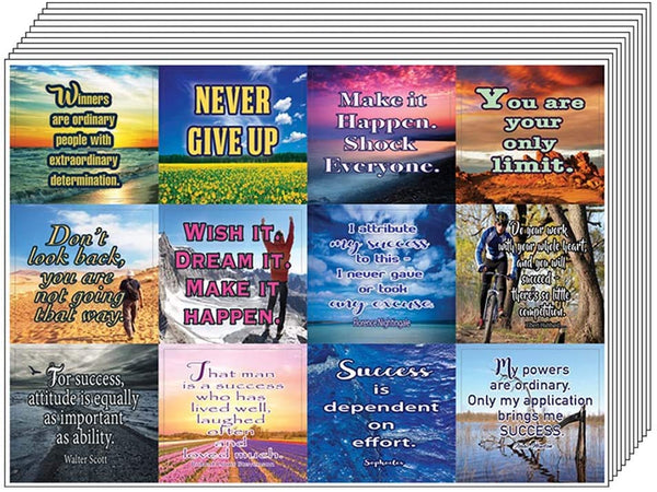 Creanoso Soccer Success Motivational Stickers - 20 Sheets â€“ Unique Sticker Cards for Successful Team and Self â€“ Great Sticky Notes for Men, Women, Teens - Great to Stick on any Surfaces â€“ Wall Decor