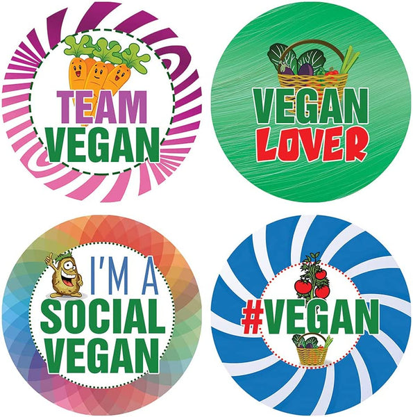 Vegan Stickers (10 Sets X 16 Designs)