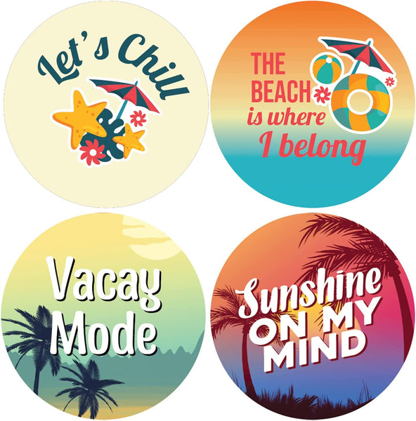 Creanoso Summer Vacation Stickers (5 Sets X 16 Designs) â€“ Sticker Card for Kids â€“ Awesome Stocking Stuffers Gifts for Boys & Girls â€“ Classroom Home Rewards Enticements