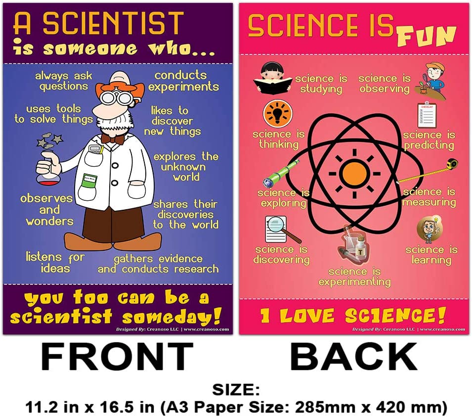 Fun Science Educational Learning Posters (6-Pack) – Creanoso