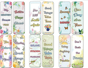 Health Healing and Recovery Inspirational Bookmarks (2-Sets X 6 Cards)