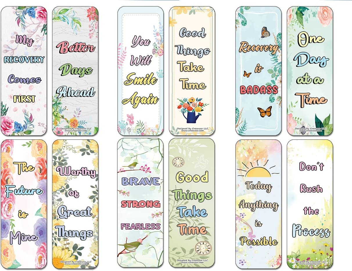 Health Healing and Recovery Inspirational Bookmarks (10-Sets X 6 Cards)