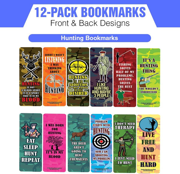 Hunting Bookmarks (2-Sets X 6 Cards)