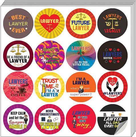 I am a Lawyer Stickers (10-Sets X 16 Cards)