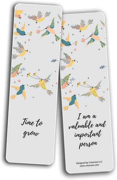 Creanoso Self-Love and Care Bookmarks Series 1 (5-Sets X 6 Cards) â€“ Daily Inspirational Card Set â€“ Interesting Book Page Clippers â€“ Great Gifts for Adults and Teens