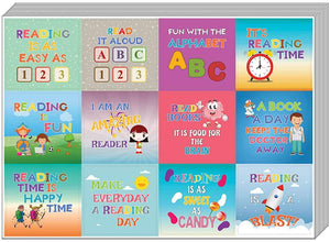 Creanoso Kids Reading Stickers (20-Sheet) â€“ Colorful Inspiring Inspirational Love to Read Books Wall Stickers Premium Gift Set - Parent Teachers Incentives - Rewards Ideas for Boys, Girls