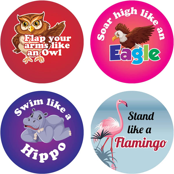 Safari Animals Stickers (5 Sets X 16 Designs)